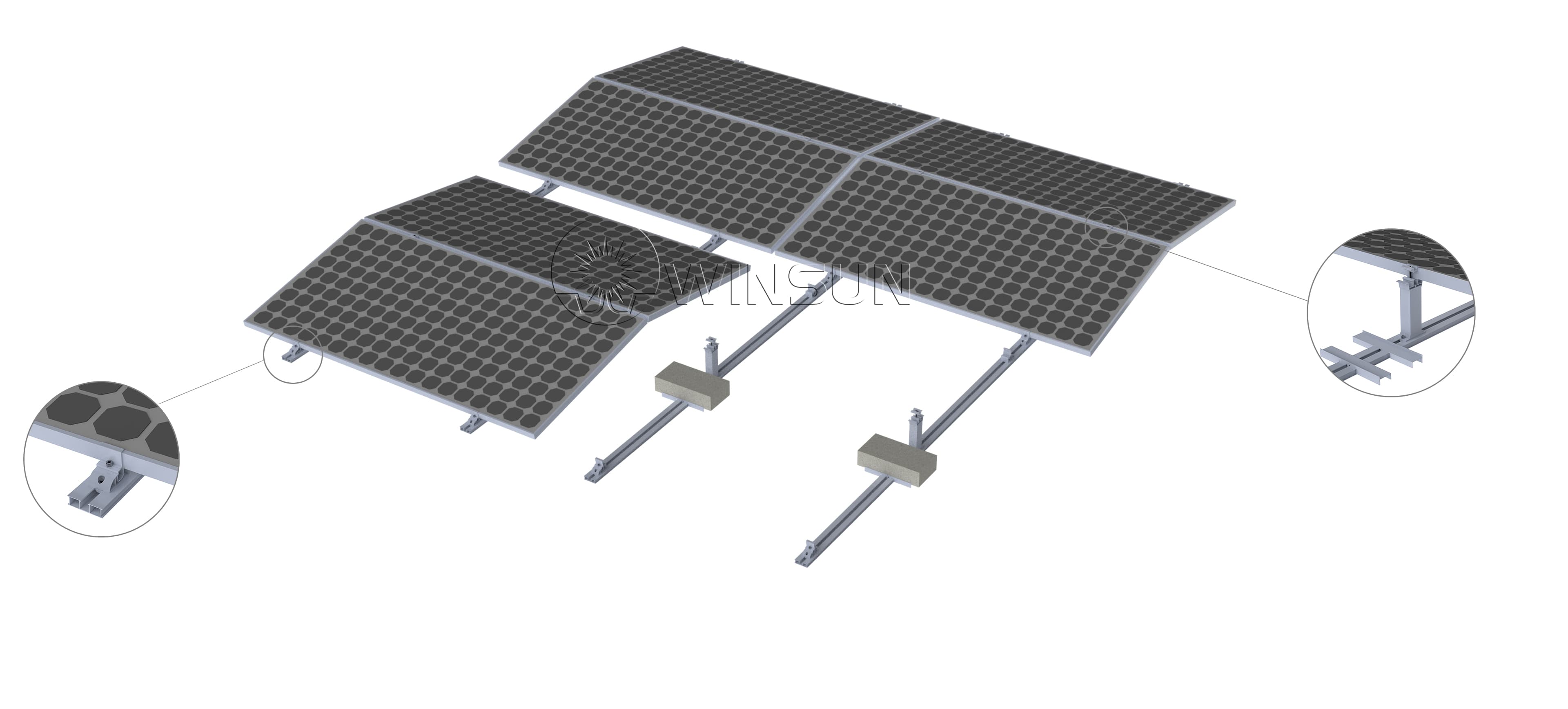 Winsun ballasted mounting system