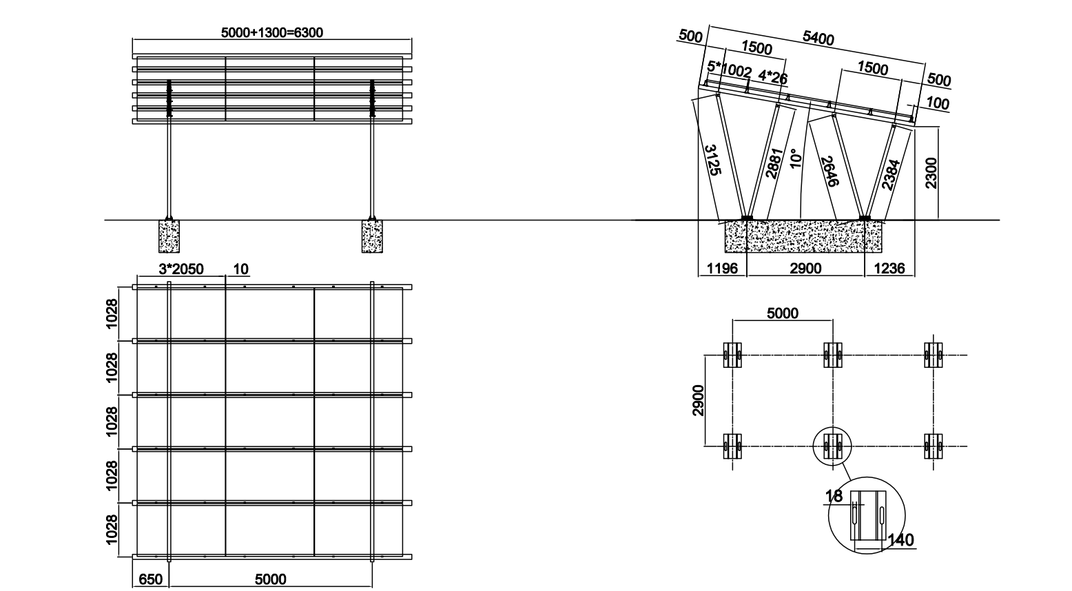 residential solar PV carport system