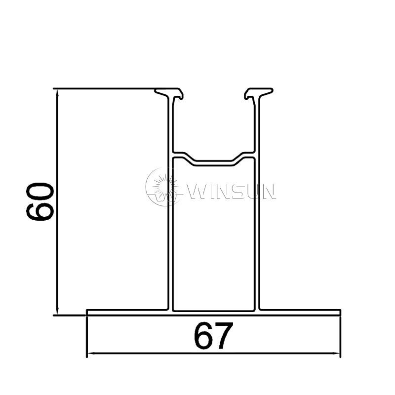 60mm hegith solar panel roof mounting rail