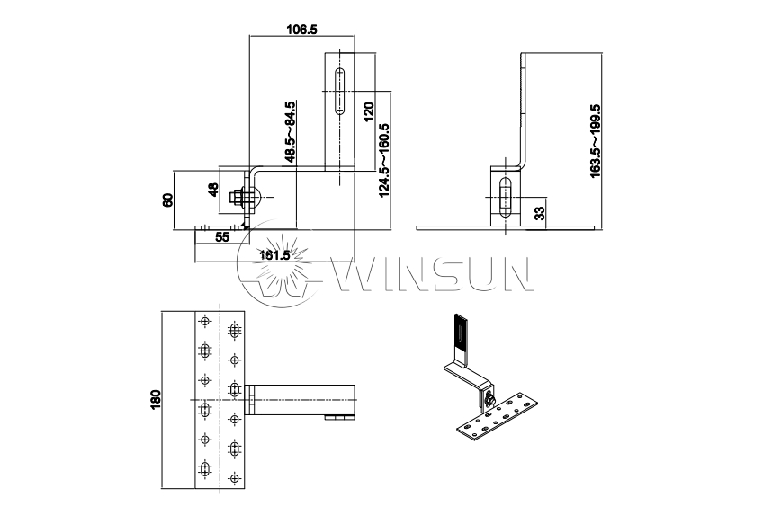 stainless steel solar tile roof hook